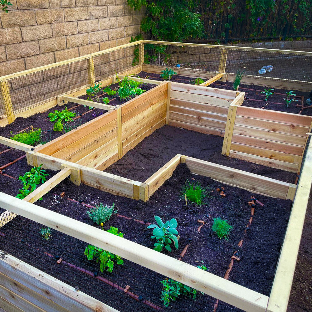 Cedar Complete Raised Garden Bed Kit - 12' x 8'