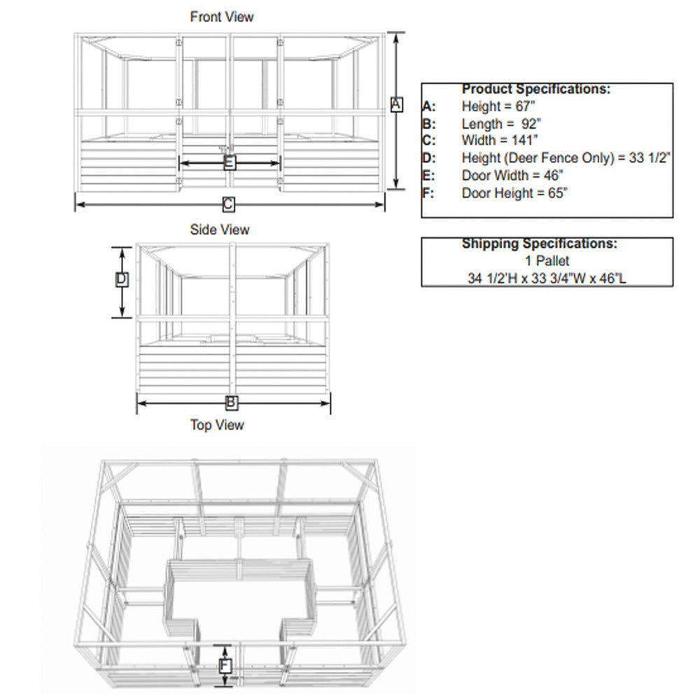 Deer Proof Cedar Complete Raised Garden Bed Kit - 12' x 8'