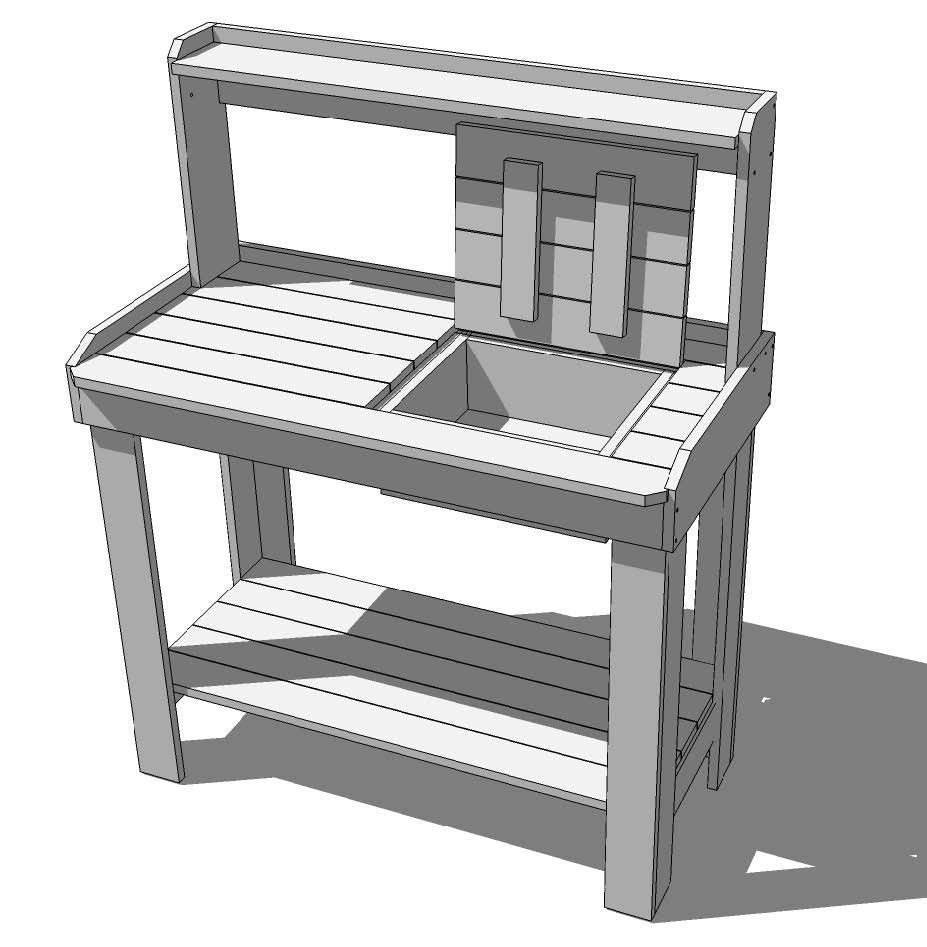 4' x 2' Cedar Potting Bench