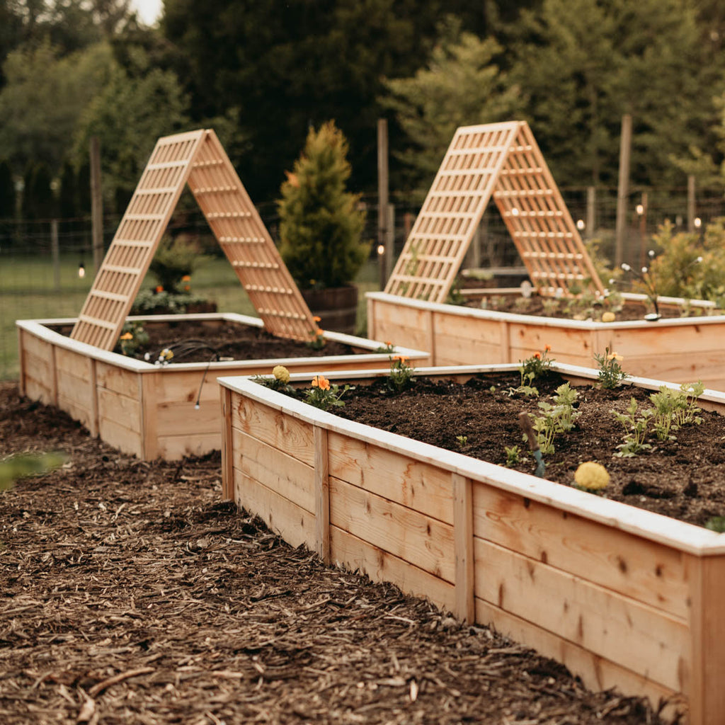 Natural Cedar A-Frame Trellises