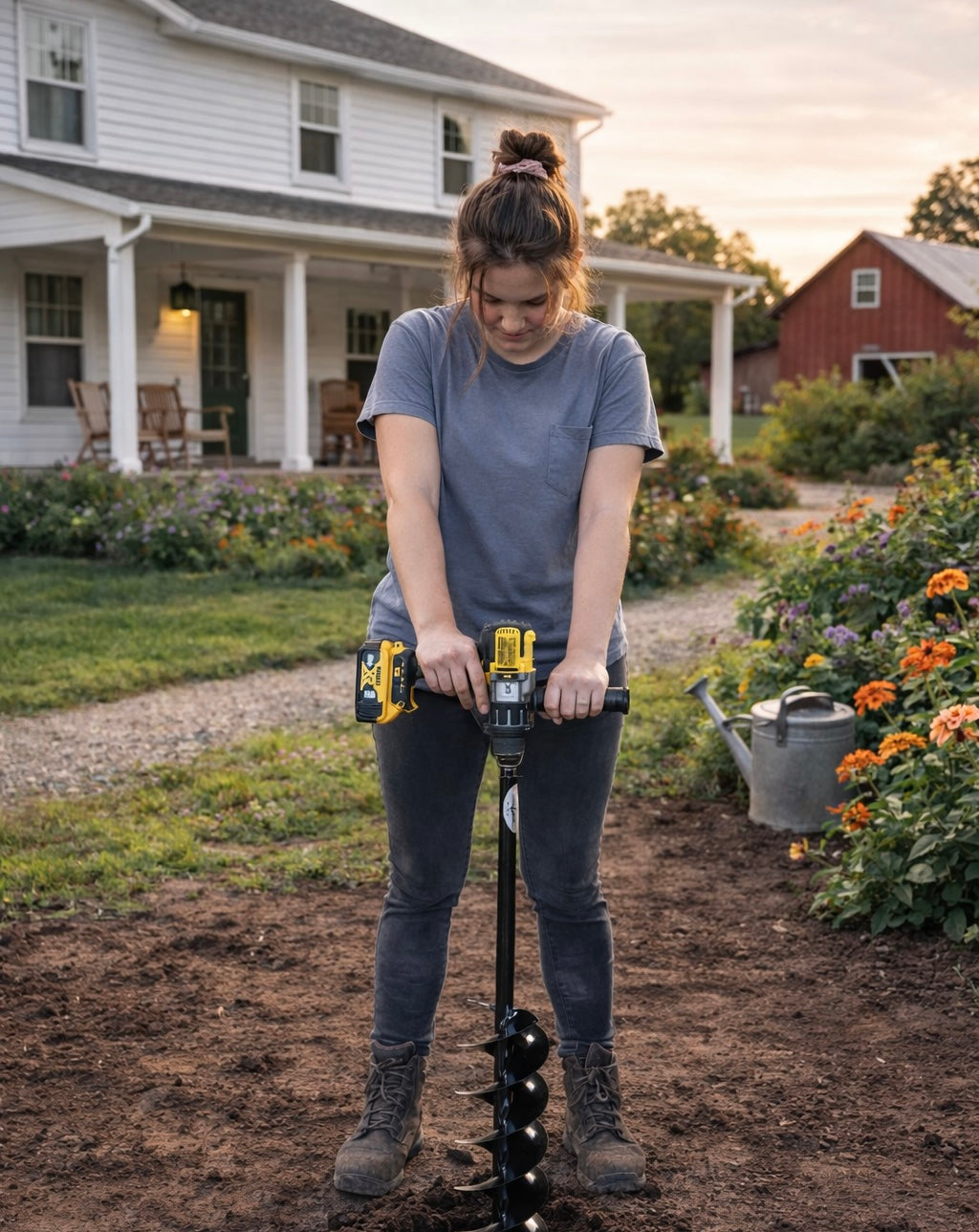 Quart Pot Landscaping Auger - 5" x 28"