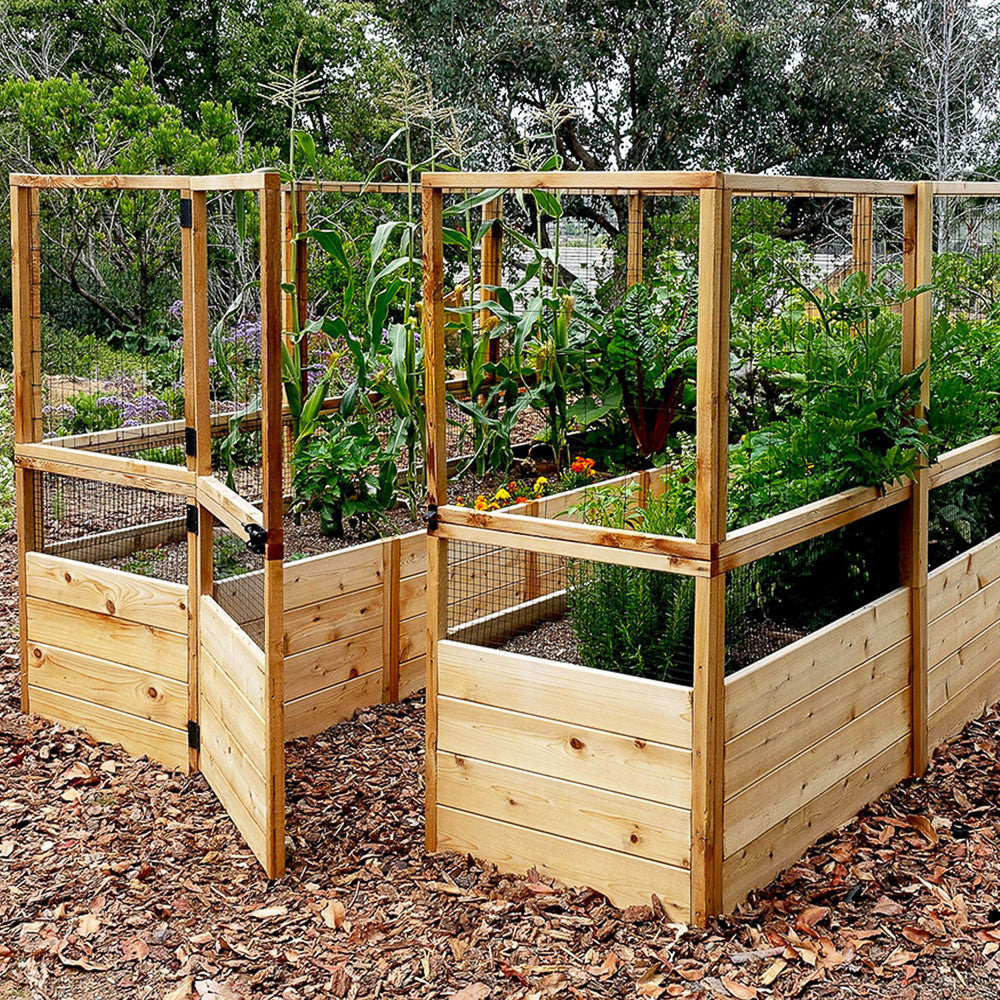 Deer Proof Cedar Complete Raised Garden Bed Kit - 8' x 12'