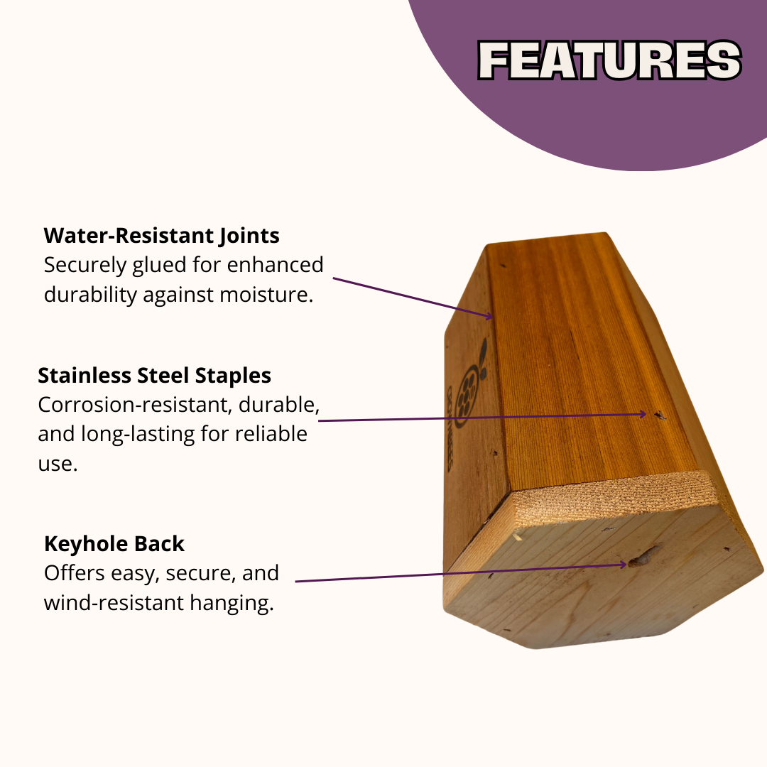 Cedar Cabana Complete Kit Bee House & Bee Certificate