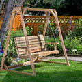 6' Cedar Hanging Garden Swing & Frame