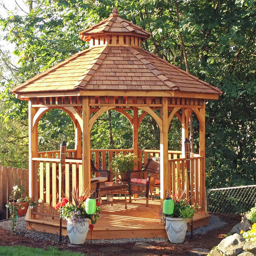 10' Cedar Panelized Octagon Gazebo