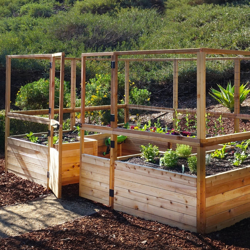 Deer Proof Cedar Complete Raised Garden Bed Kit - 12' x 8'