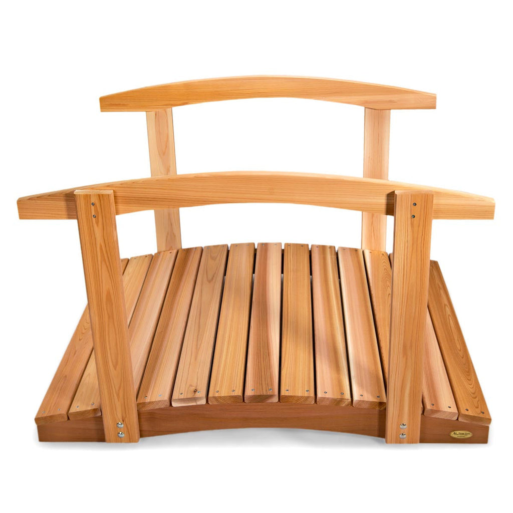 4' Cedar Garden Bridge & Handrails