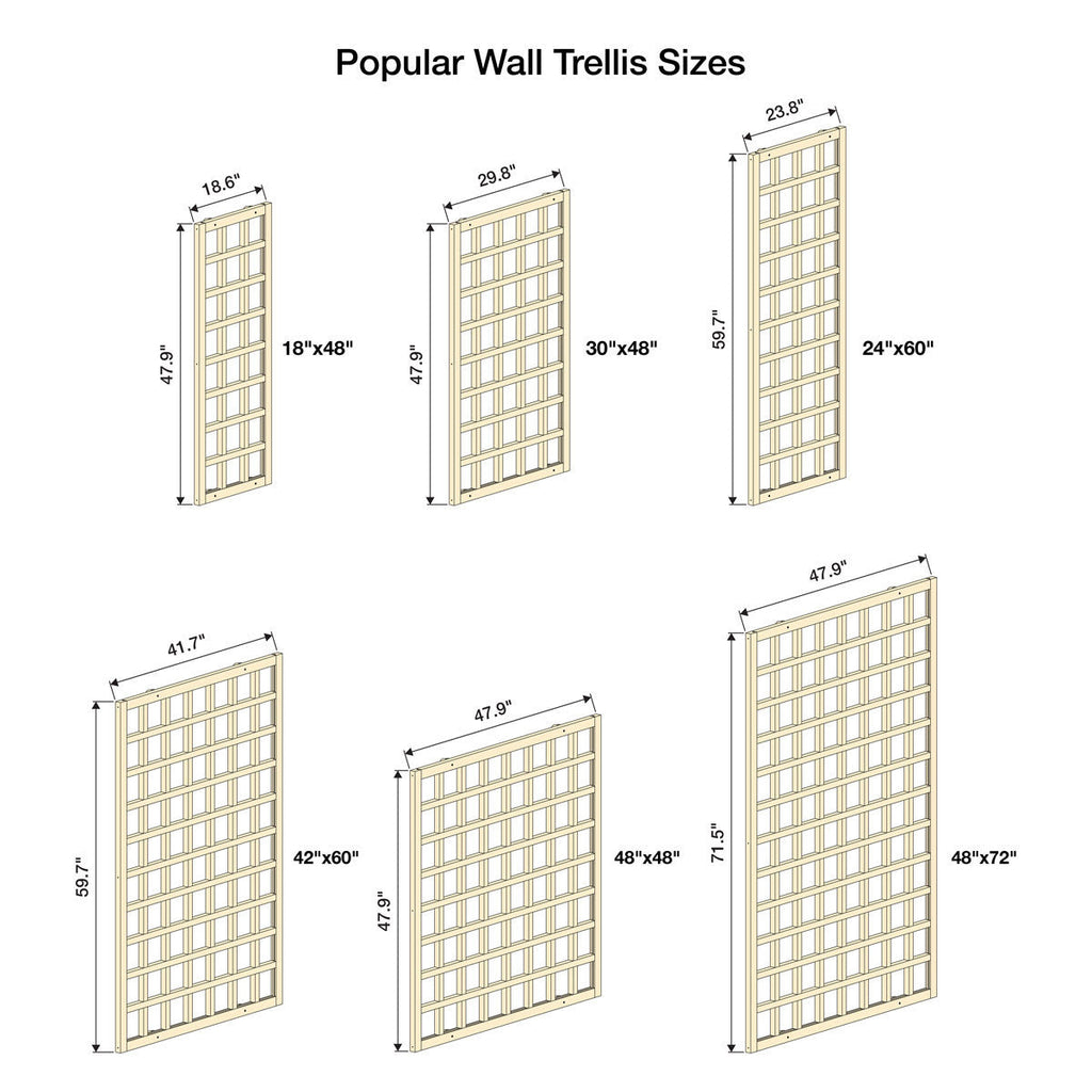 Natural Cedar Wall Mounted Trellises