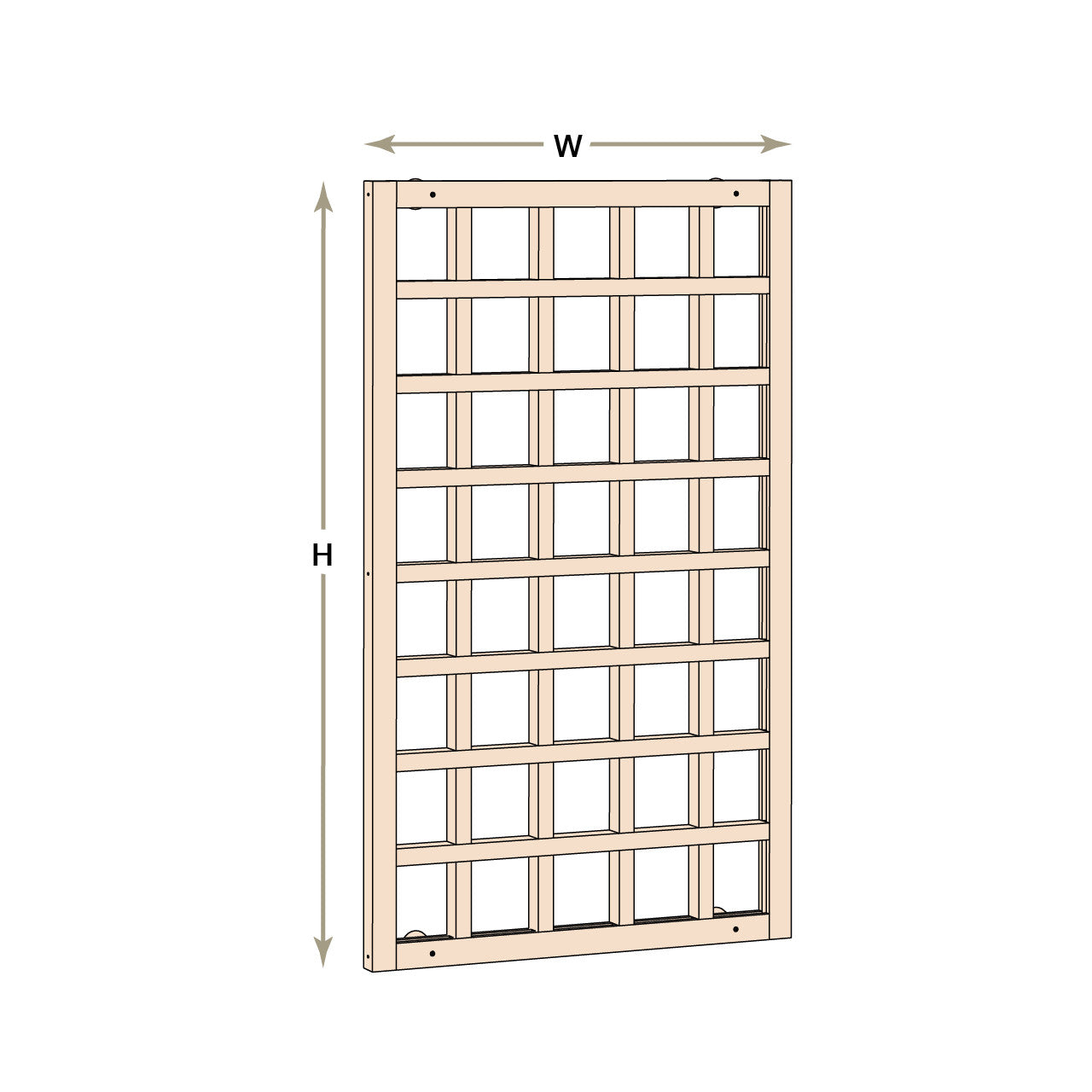 Natural Cedar Wall Mounted Trellises