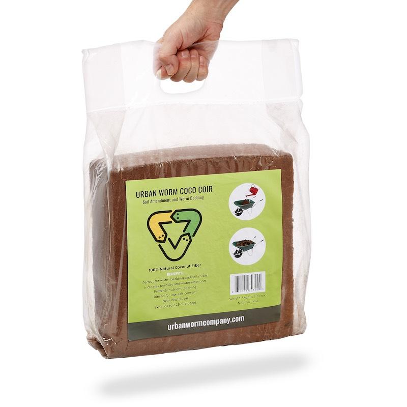 Urban Worm Coco Coir - Compressed Coconut Fiber Block