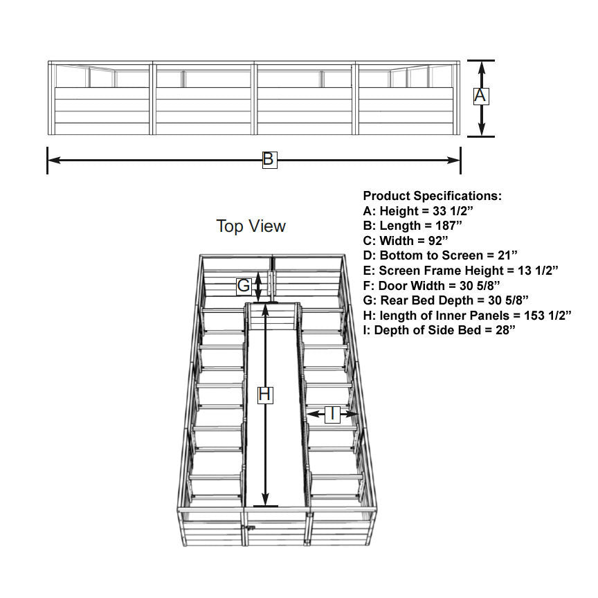 Cedar Complete Raised Garden Bed Kit - 8' x 16'