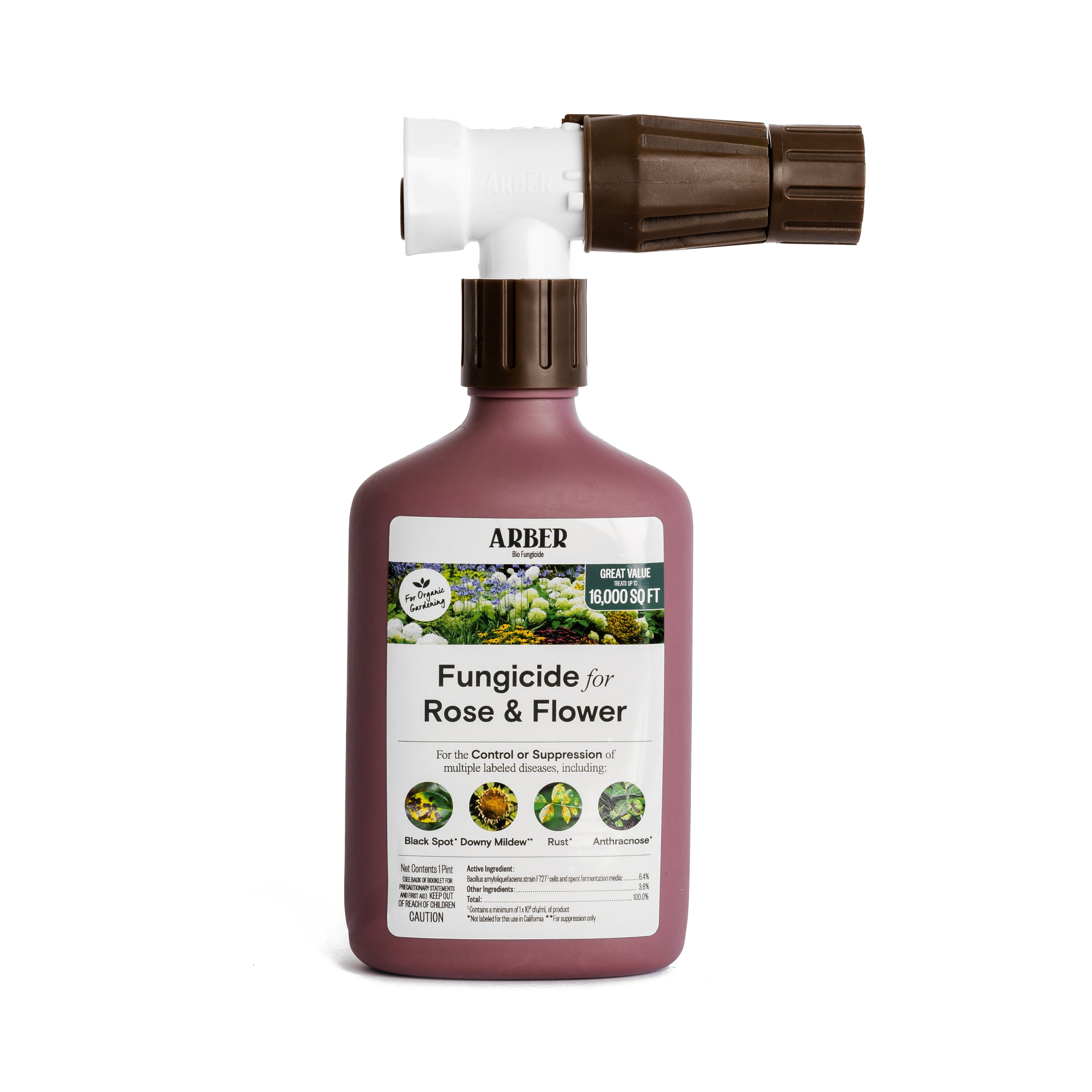 Organic Fungicide for Roses & Flowering Plants – 16 oz Concentrate